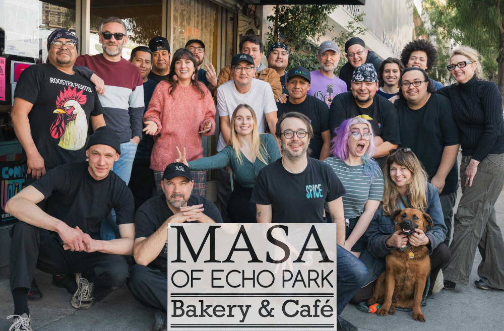 Masa family photo, outside the restaurant in 2025
